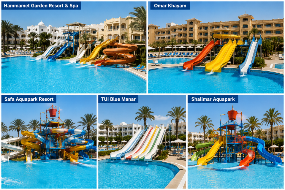 Top hotels avec Toboggans hammamet
